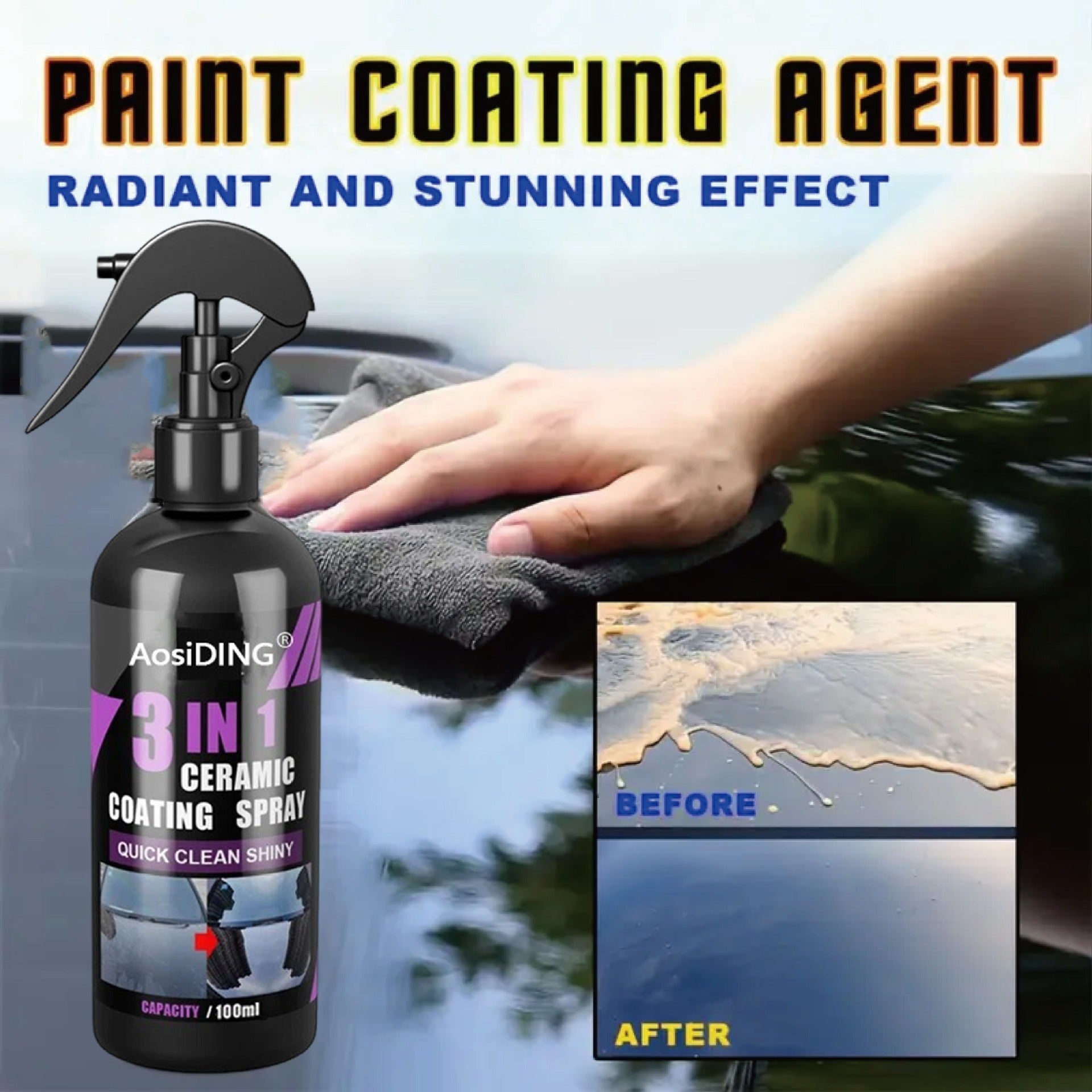 AosiDING Ceramic Coating Spray 3 in 1
